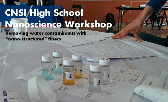 Omni Nano Volunteers at CNSI UCLA Nanoscience Teacher Workshop on Water Nano-structured Filters