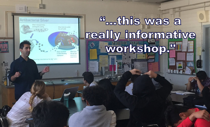 Today, Omni Nano presented its Discover Nanotechnology Workshops to 140 students at San Pedro High School in San Pedro, CA.