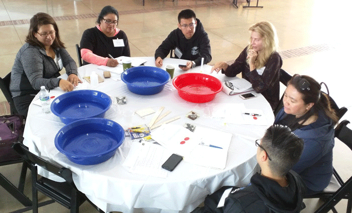 Local science teachers getting trained on taking measurements at the nanoscale at UCLA's CNSI.