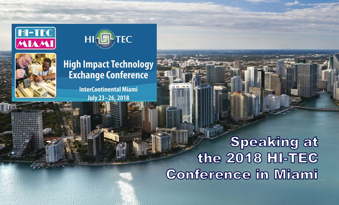 Speaking at the 2018 HI-TEC Conference in Miami.