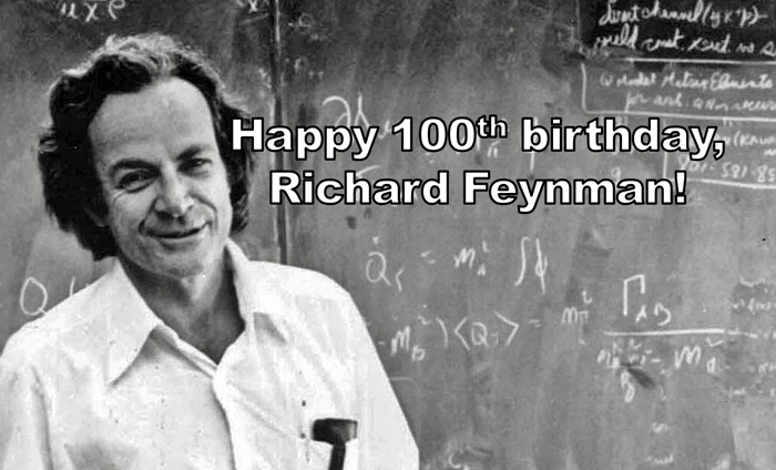 Richard Feynman, the "Father of Nanotechnology," was born on this day in 1918.